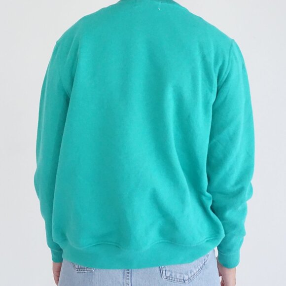 Shenanigans Teal Cotton Embroidered Cardigan Button Front Cottagecore Preppy S - Picture 2 of 11